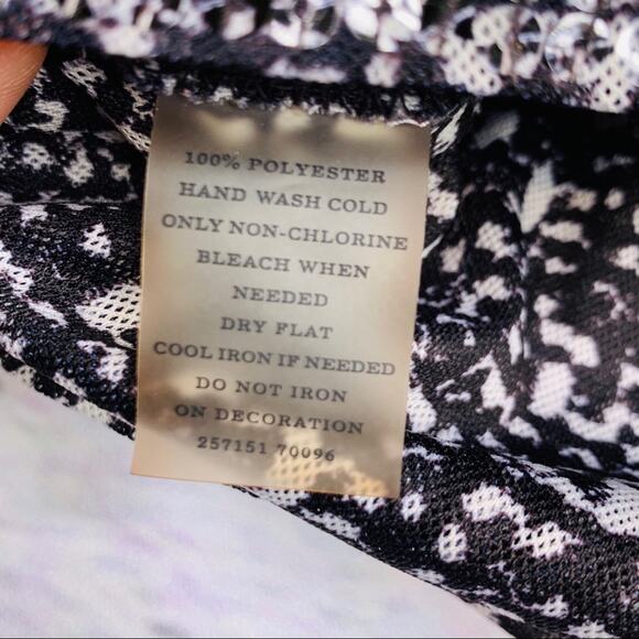 Ann Taylor sequin top black and white tank - Picture 13 of 14